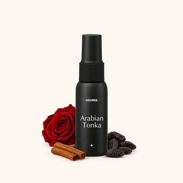 Oduree Arabian Tonka autoparfum spray 30 ml met geurnoten